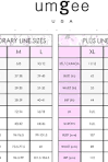 Product comparison chart between Contemporary Line 2023 and Plus Line 2023 by umgee.