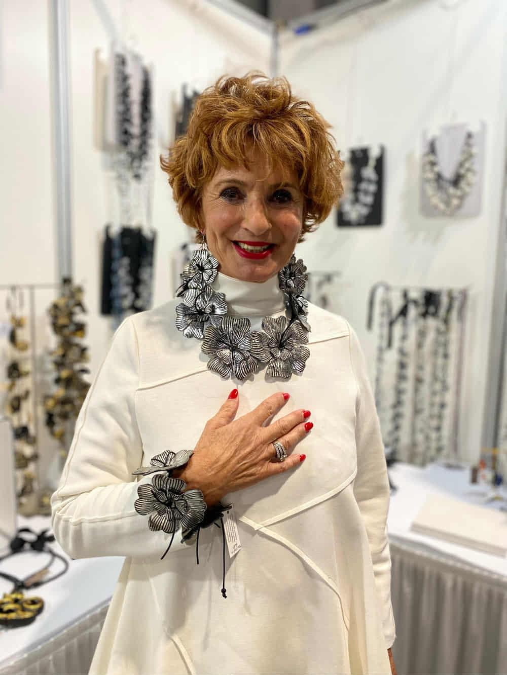 Silver Plumeria Necklace Jianhui London