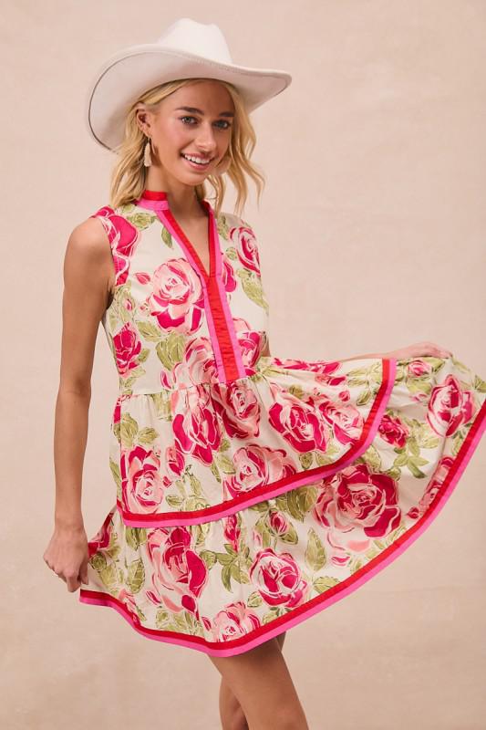Lightweight summer floral dress for casual chic style